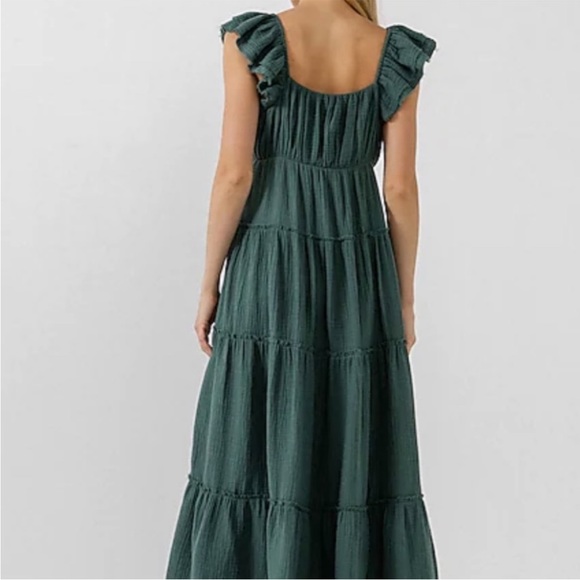 Free The Roses Ruffle Guaze Maxi Dress - Picture 2 of 6